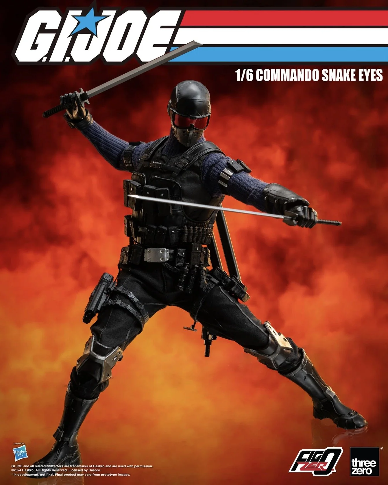 Hasbro Reveals Awesome G.I. JOE FigZero Commando Snake Eyes 1/6